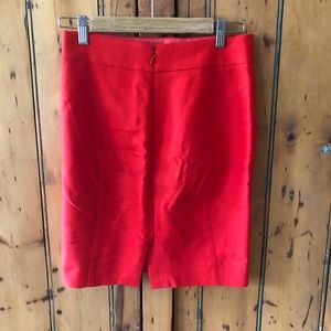 Jupe Crayon Mini Rouge J.CREW Taille 12 - Avec Poches - Coton - Occasion Très Bon état